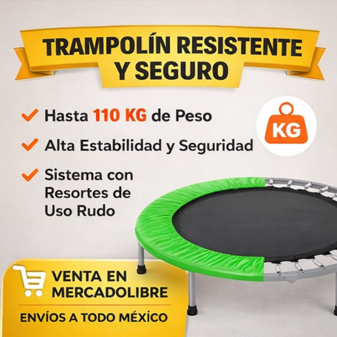 Trampolin Mini Brincolin Plegable Gimnasio Aerobico 101 Cm