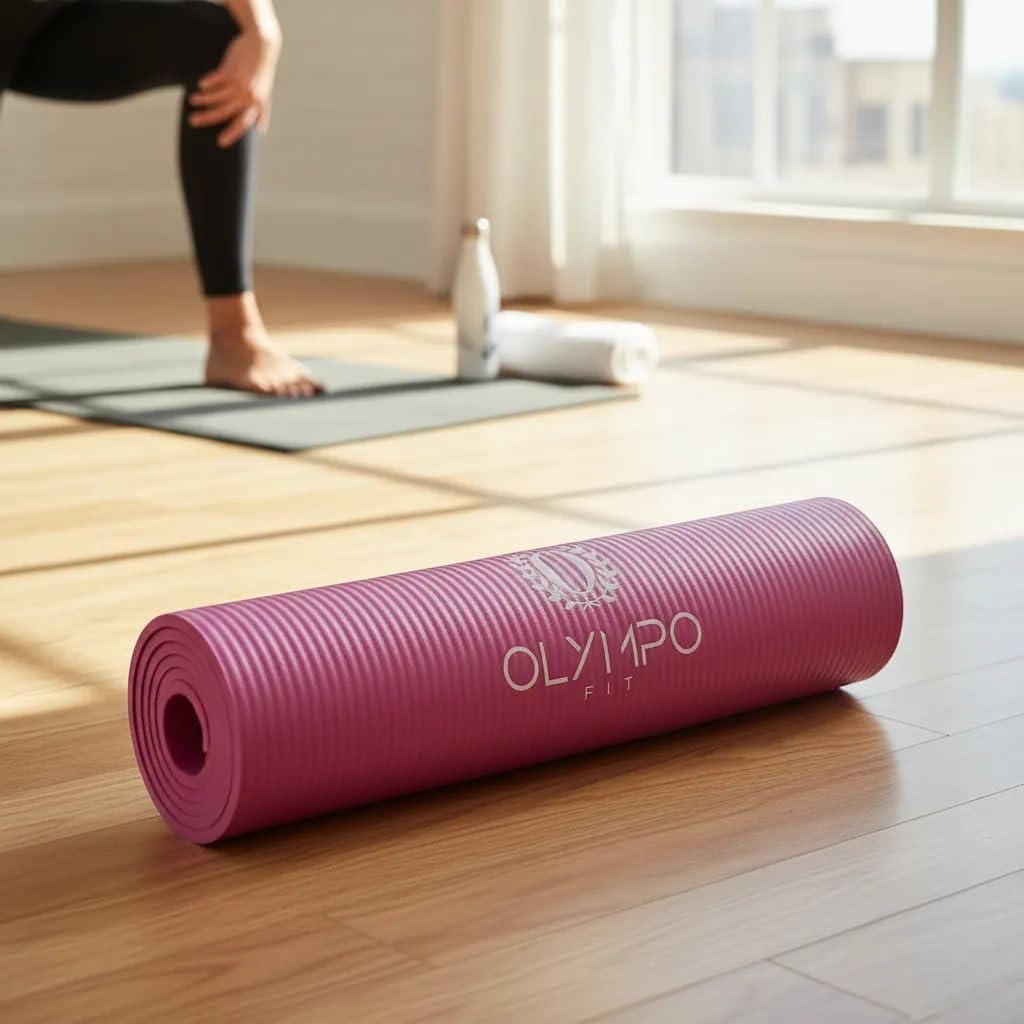 Tapete de Ejercicio 10mm Grueso para Yoga y Pilates (Antiderrapante)