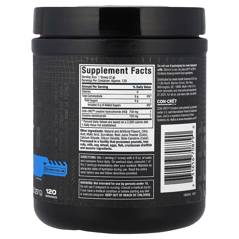 MuscleTech Cell-Tech Creactor – Creatina HCL (120 Servicios) Ponche de Frutas