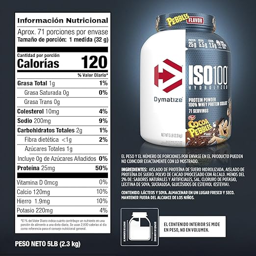 Dymatize ISO100 5 lb | Proteína Hidrolizada y Aislada