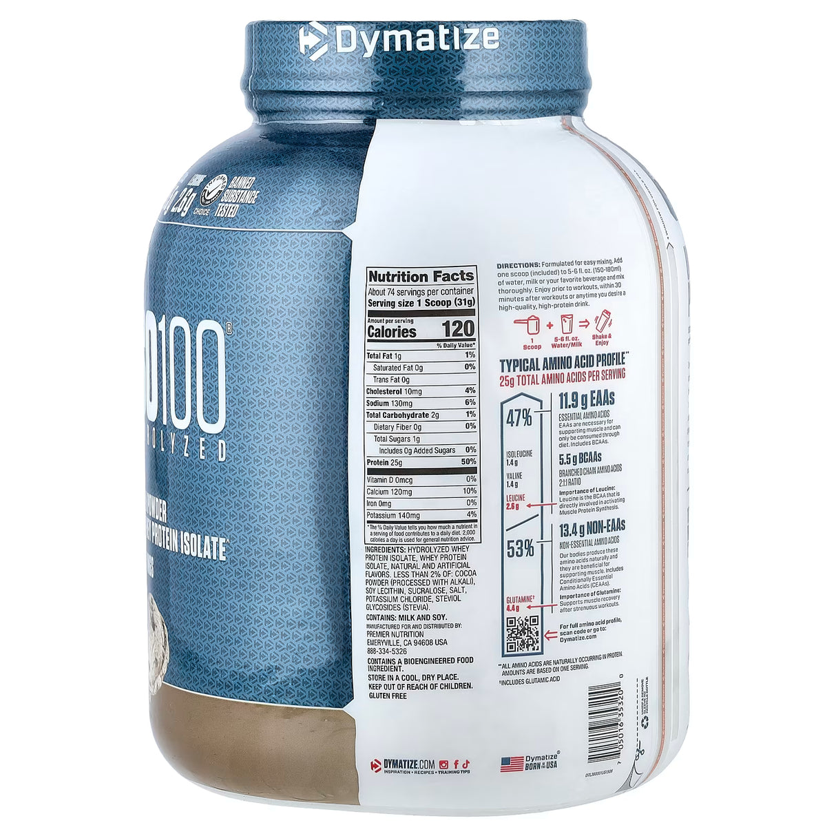 Dymatize ISO100, 1.3 lb | Proteína Hidrolizada y Aislada