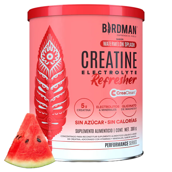 Birdman Creatine Electrolyte Refresher Watermelon Splash 300 g | Creatina Monohidratada con Electrolitos y Magnesio | 30 Porciones