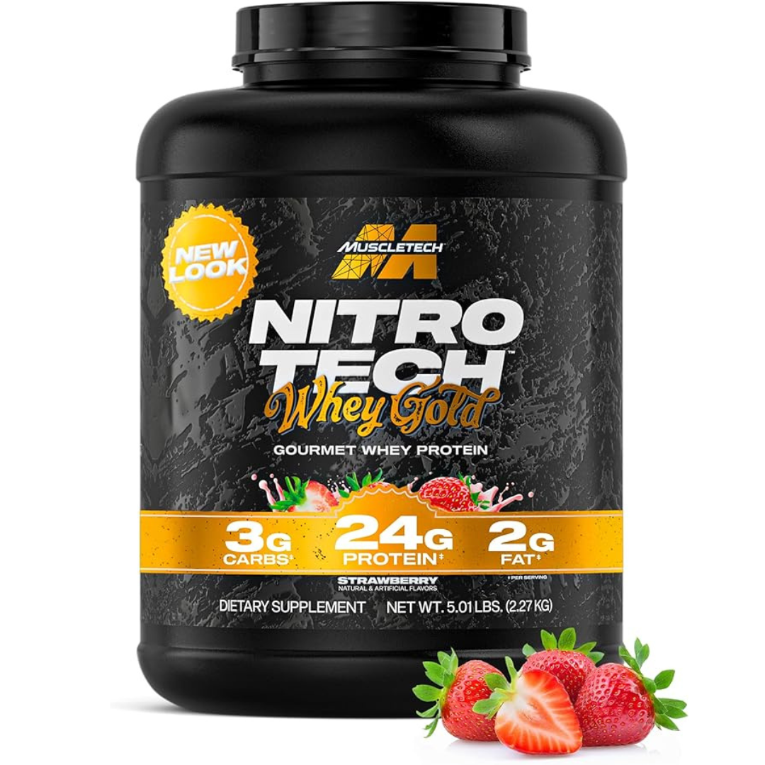 MuscleTech Whey Gold - Fresa 5LB