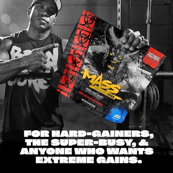 Mutant Mass Extreme Gainer 12 lb (5.4 kg) Sabor Vainilla Alto en Calorías | Suplementos Nutrihub Mutant