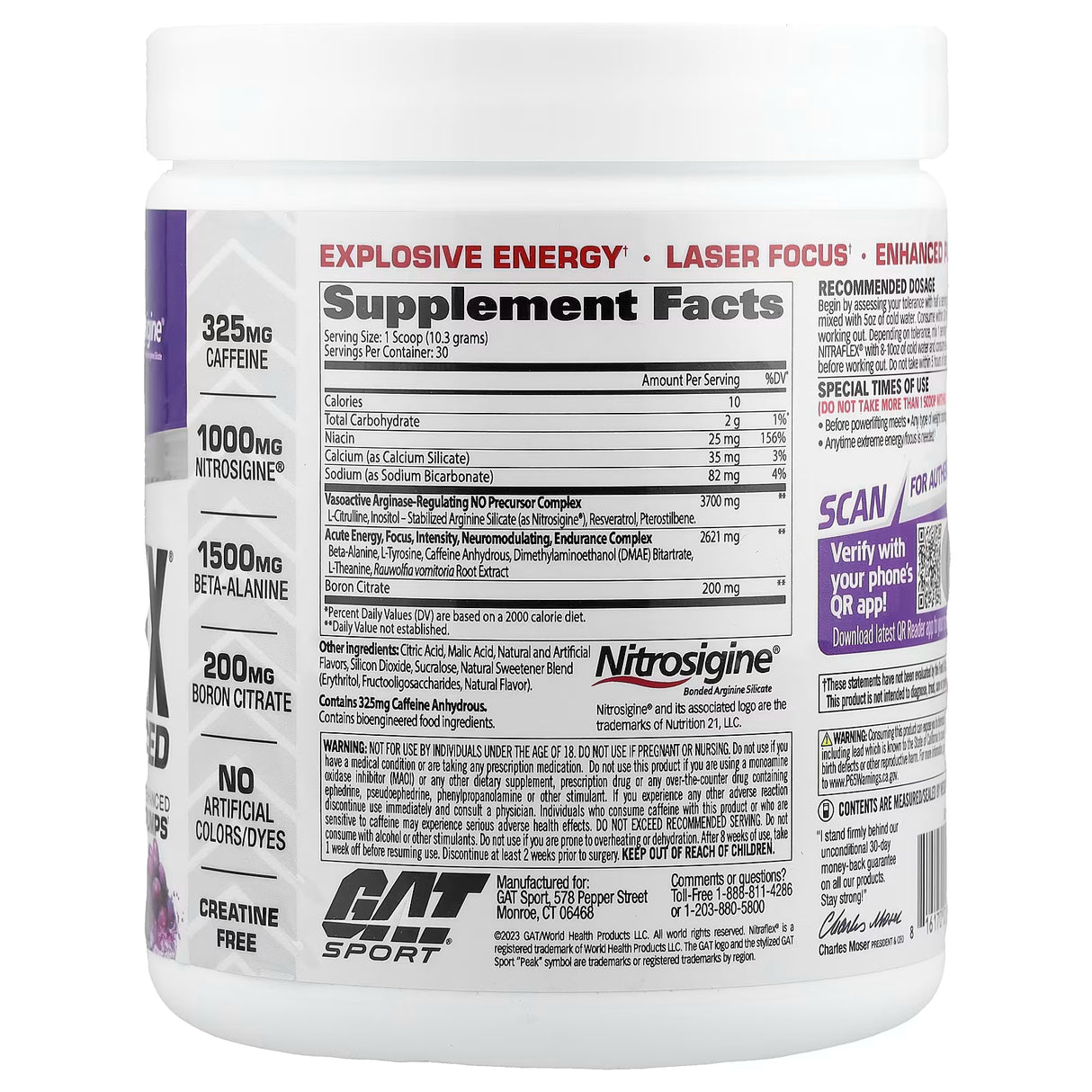 GAT Sport Nitraflex Advanced – Pre-Workout (30 Servicios)