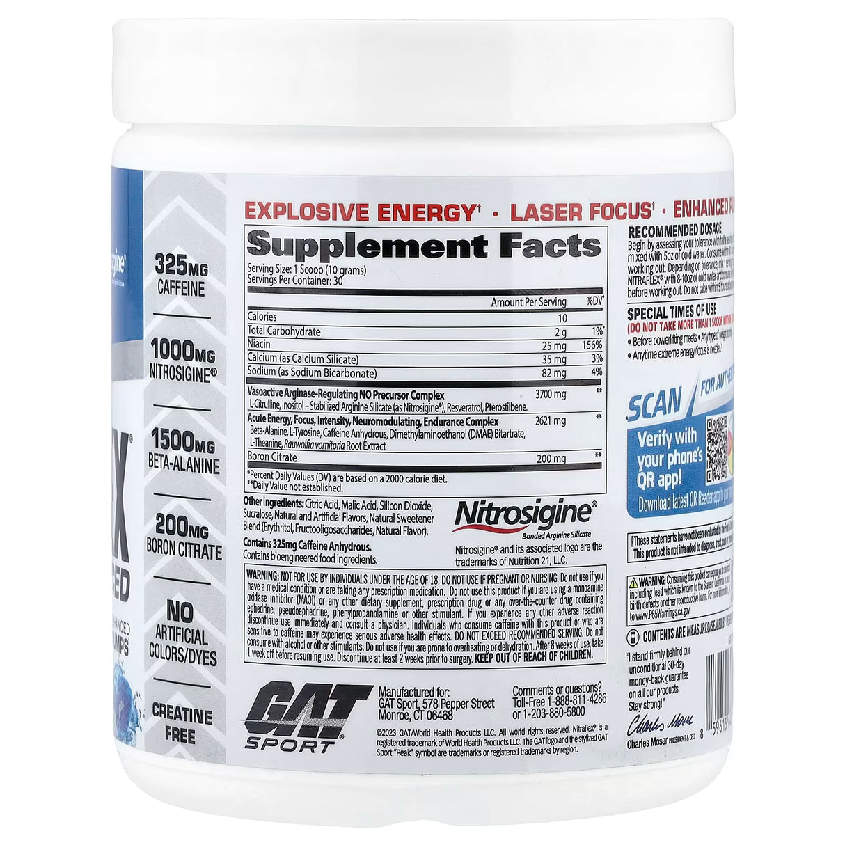 GAT Sport Nitraflex Advanced – Pre-Workout (30 Servicios)