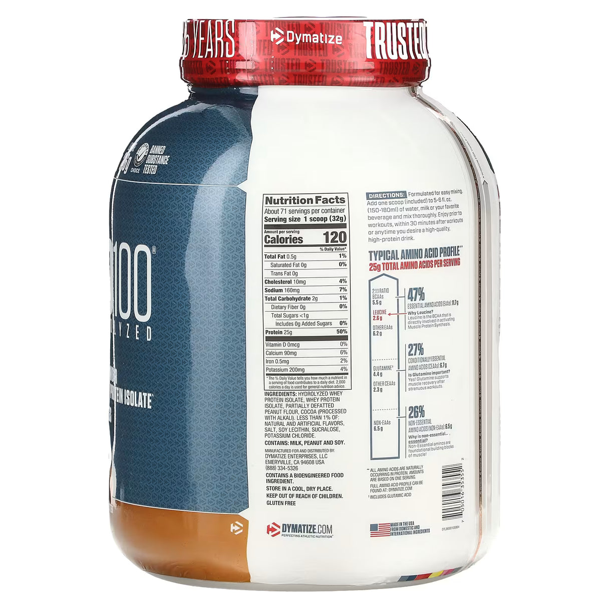 Dymatize ISO100, 1.3 lb | Proteína Hidrolizada y Aislada