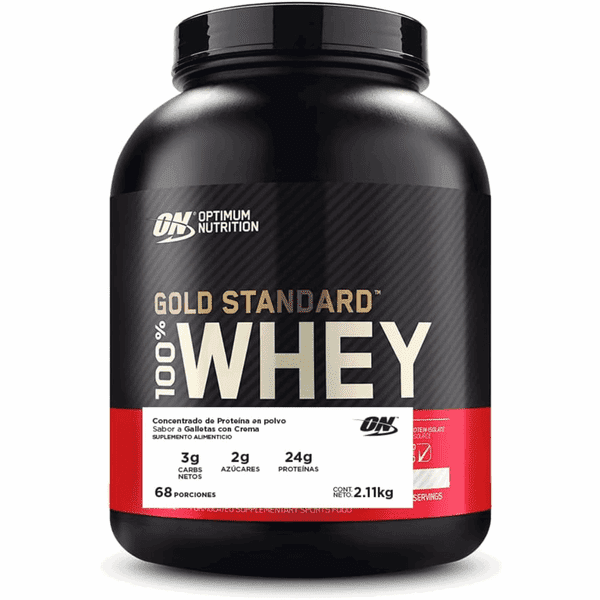 Proteína Whey Optimum Nutrition Gold Standard 100% Sabor Galletas con Crema (Cookies & Cream) – 5 lb (2.27 kg) | Suplementos Nutrihub Optimum Nutrition