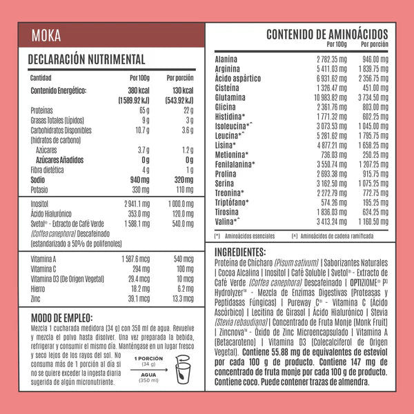 Birdman Fitmingo Protein Moka 1.02 kg | Proteína Vegetal con Inositol y Vitaminas | 30 Porciones