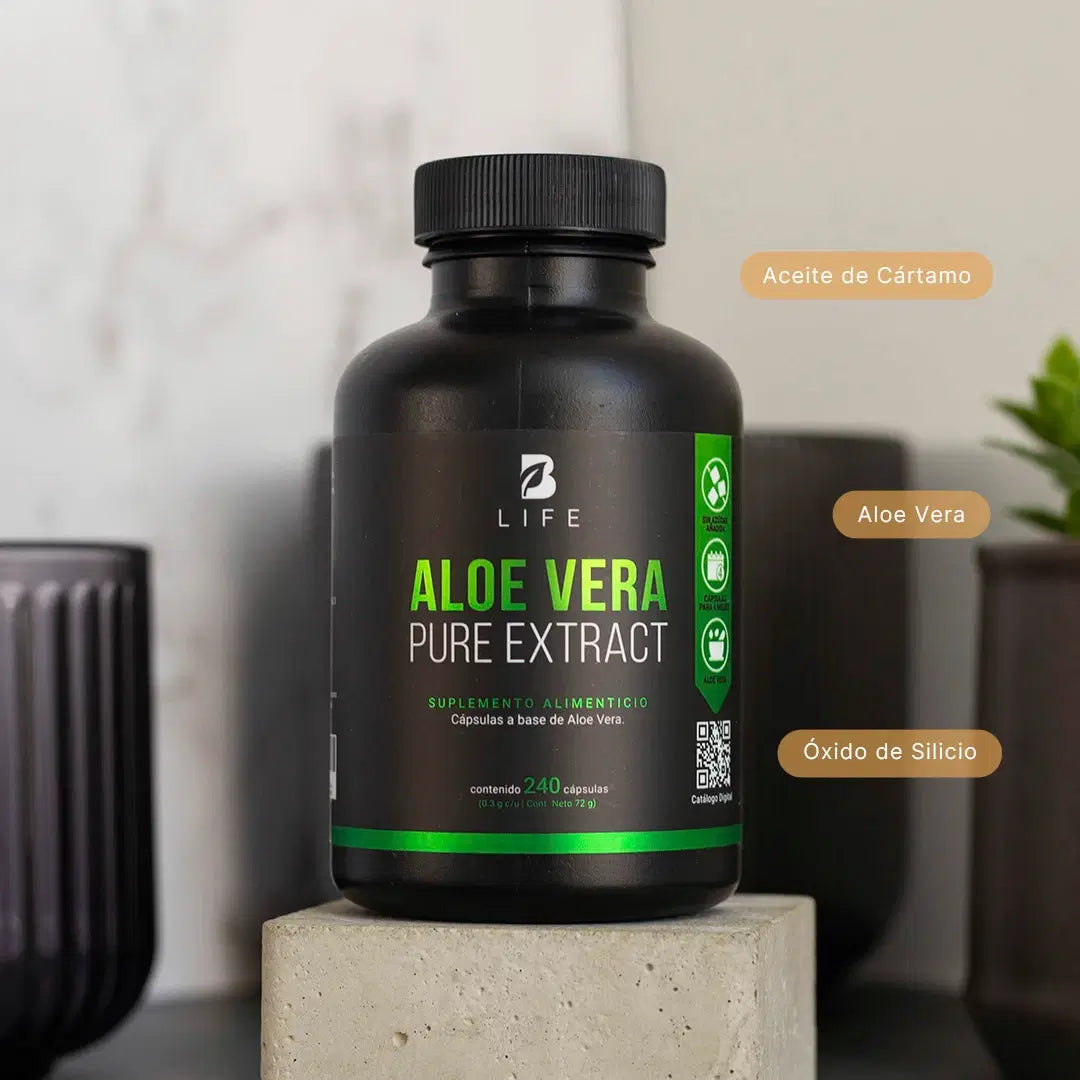 Aloe Vera Pure Extract B Life® – Extracto Concentrado 200:1 para Bienestar Gástrico (240 Cápsulas)