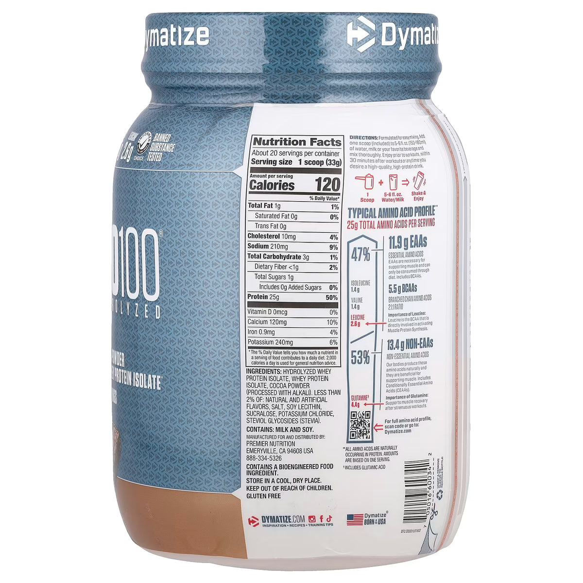 Dymatize ISO100, 1.3 lb | Proteína Hidrolizada y Aislada