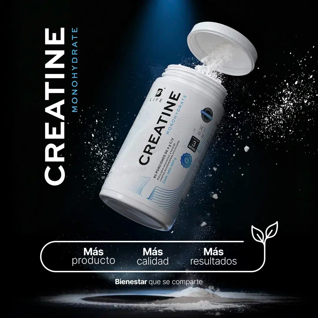 Creatina Monohidratada en Polvo B Life® – Micronizada y de Alta Pureza