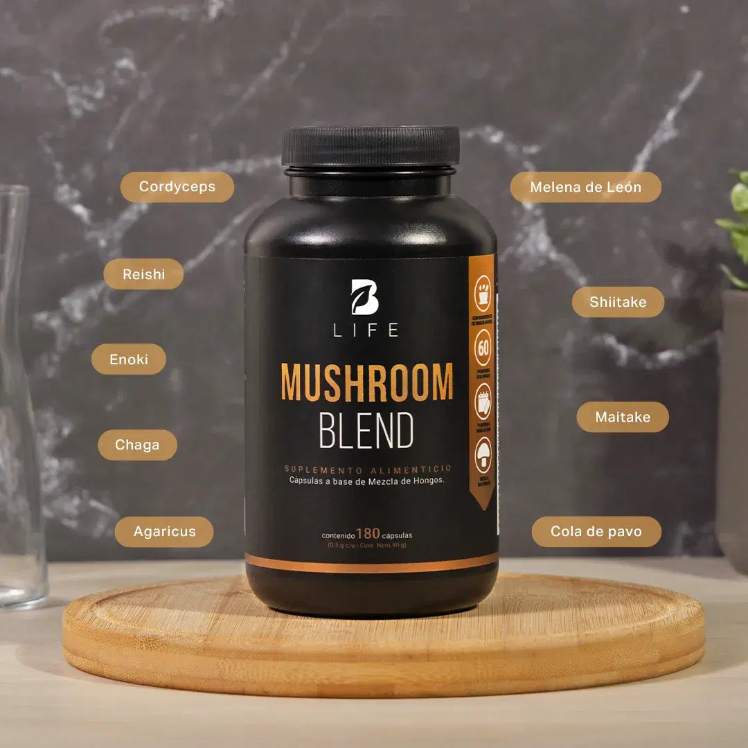 B Life Mushroom Blend Adaptógenos | Reishi, Cordyceps y Melena de León