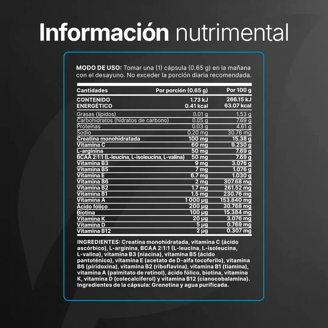 Men's Blend B Life® – Multivitamínico para Hombre con Creatina, BCAAs y L-Arginina (90 Cápsulas)