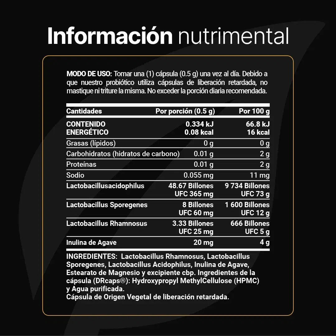 60 Billones de Probióticos B Life® | DRcaps | con Inulina De Agave