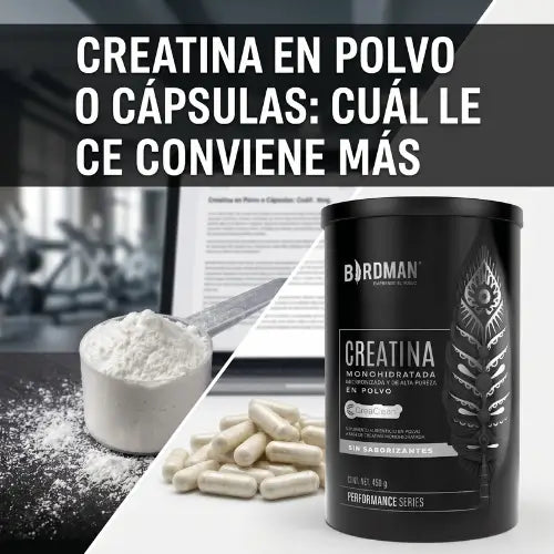 Creatina en polvo o cápsulas: cuál le conviene más