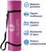 Tapete de Ejercicio 10mm Grueso para Yoga y Pilates (Antiderrapante)
