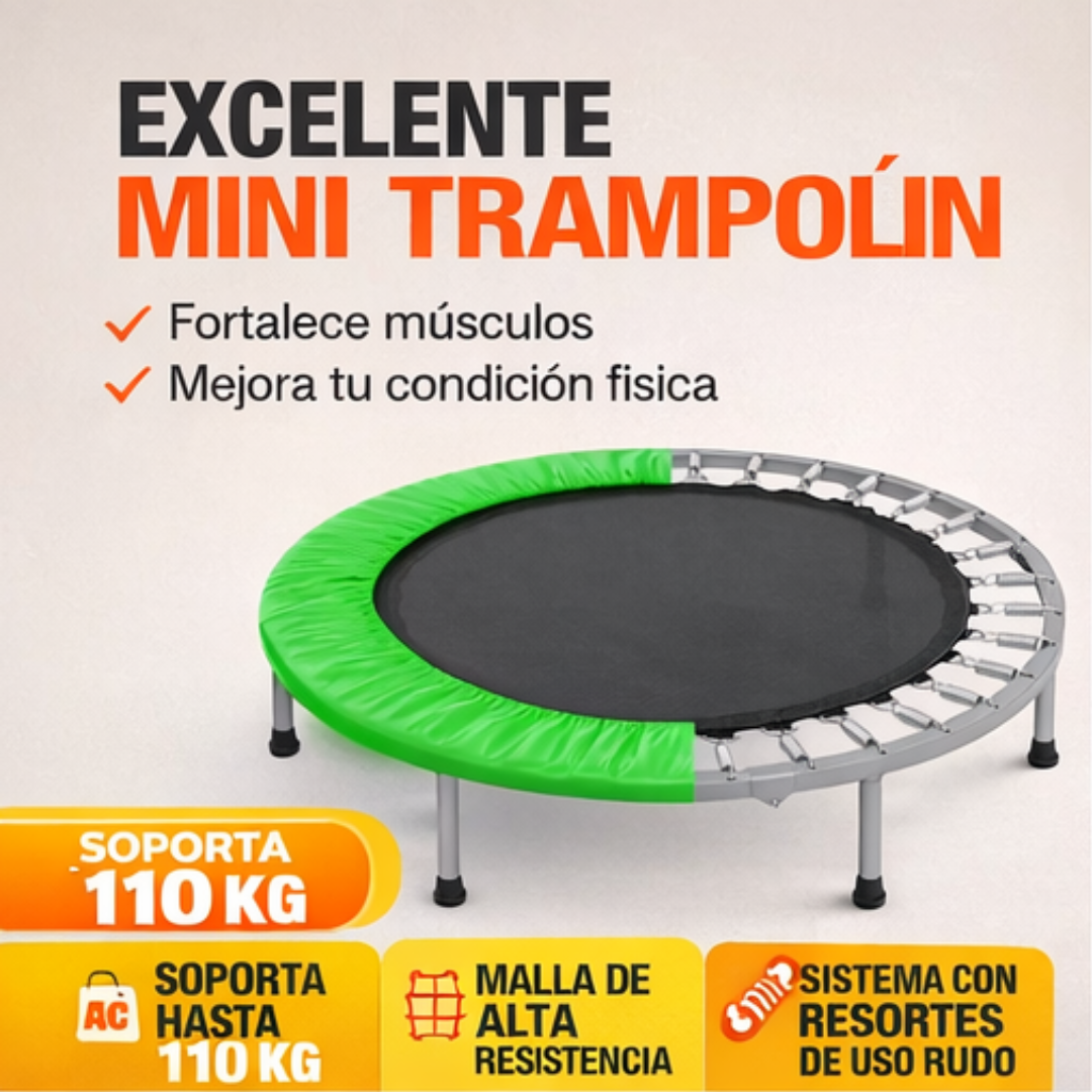 Trampolin Mini Brincolin Plegable Gimnasio Aerobico 101 Cm