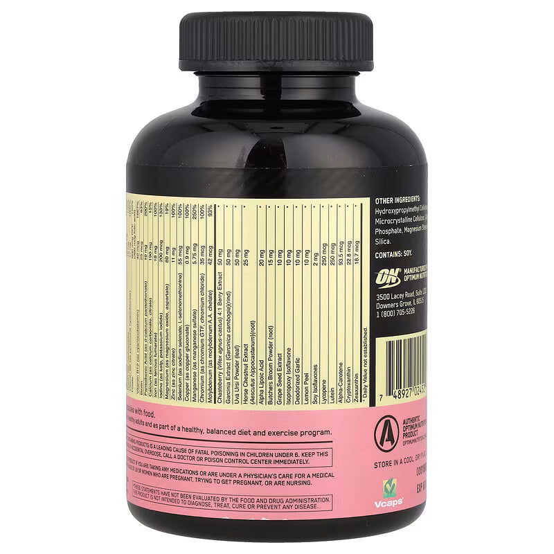 Optimum Nutrition Opti-Women – Multivitamínico Integral (120 Cápsulas)