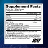 GAT Sport Essentials Omega 3 – Aceite de Pescado 1250 mg (90 Softgels)