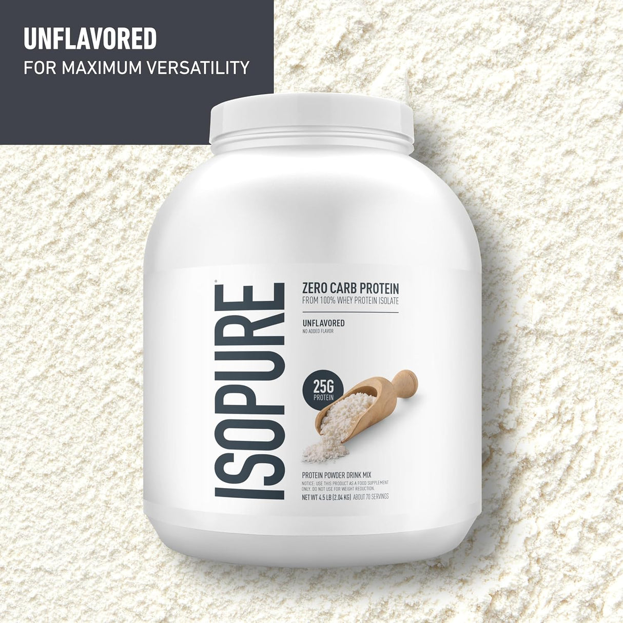 Isopure Zero Carb – Proteína Aislada Sin Sabor (4.5 lbs) 70 Servicios