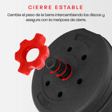 Set De Mancuernas Pesas Olympo Fit Ajustables 30kg Gym Casa