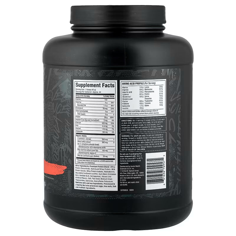 MuscleTech Nitro-Tech Ripped – Proteína Aislada y Definición (4 lbs) Vainilla
