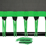 Trampolín Hexagonal con Barra de Estabilidad Ajustable