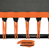 Trampolín Hexagonal con Barra de Estabilidad Ajustable