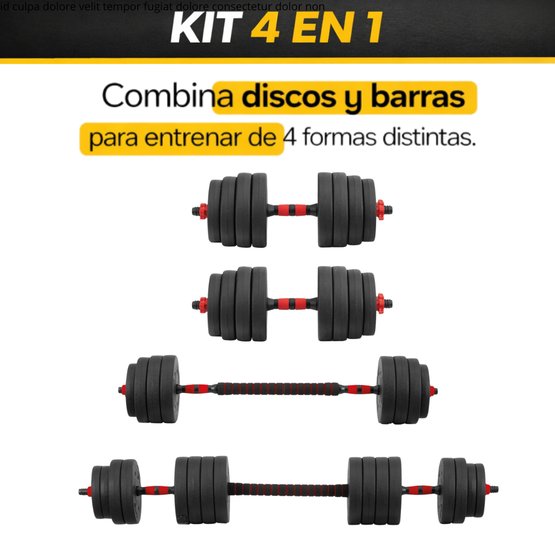 Set De Mancuernas Pesas Olympo Fit Ajustables 30kg Gym Casa