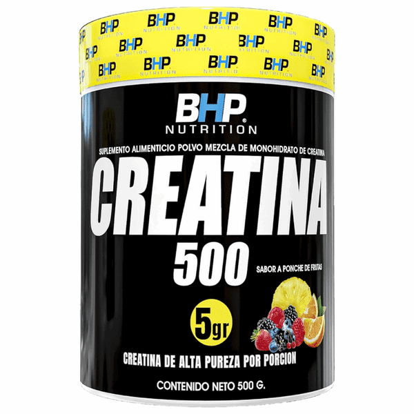 Creatina Monohidratada BHP Ultra 500 g (50 porciones) Sabor Ponche | Suplementos Nutrihub BHP Nutrition