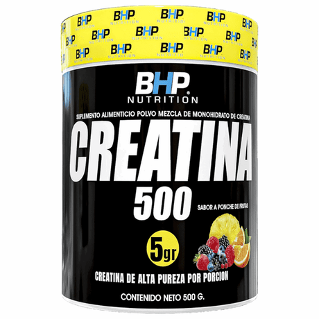 Creatina Monohidratada BHP Ultra 500 g (50 porciones) Sabor Ponche | Suplementos Nutrihub BHP Nutrition