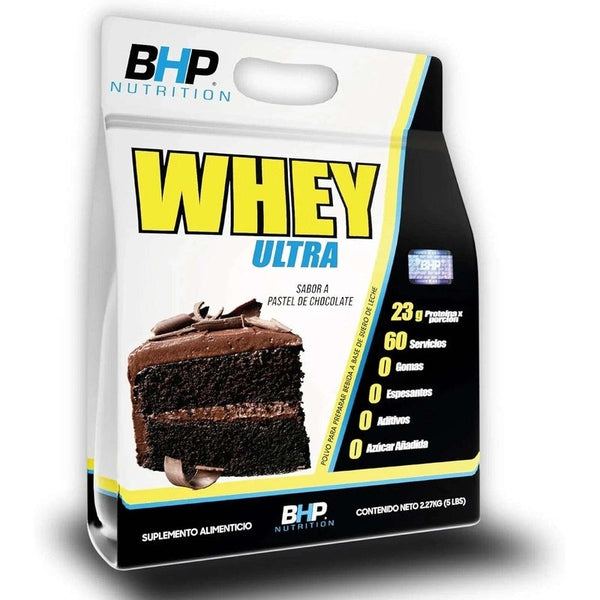 Bolsa de proteína whey ultra sabor pastel de chocolate, 2.27 kg, suplemento alimenticio.