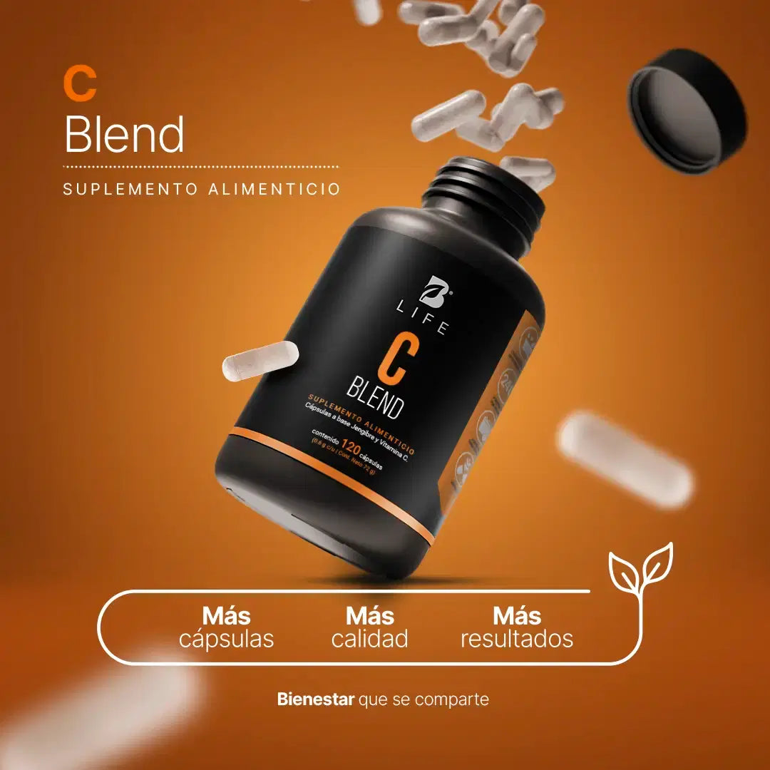 Vitamina C + Jengibre B Life® – C Blend Antioxidante (120 Cápsulas)