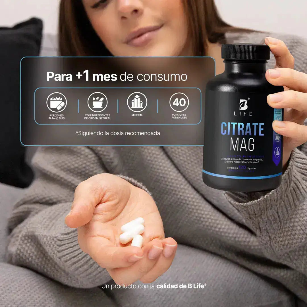 Citrato de Magnesio Puro | con Vitamina C y Colágeno Hidrolizado