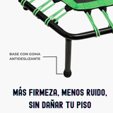 Trampolín Hexagonal con Barra de Estabilidad Ajustable
