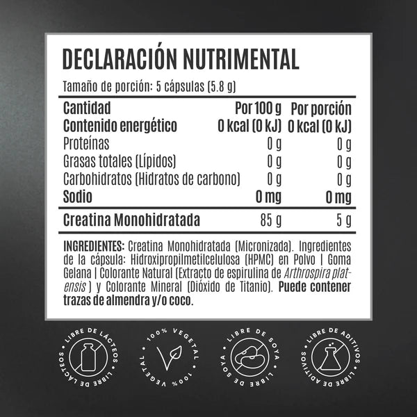 Birdman Creatina Monohidratada en Cápsulas 125 piezas | Creatina Micronizada Pura | 25 Porciones