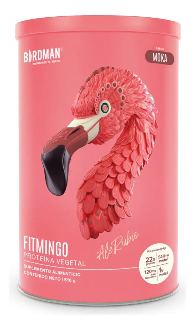 Birdman Proteína Vegetal Fitmingo 510g By Ale Rubio Sabor Moka