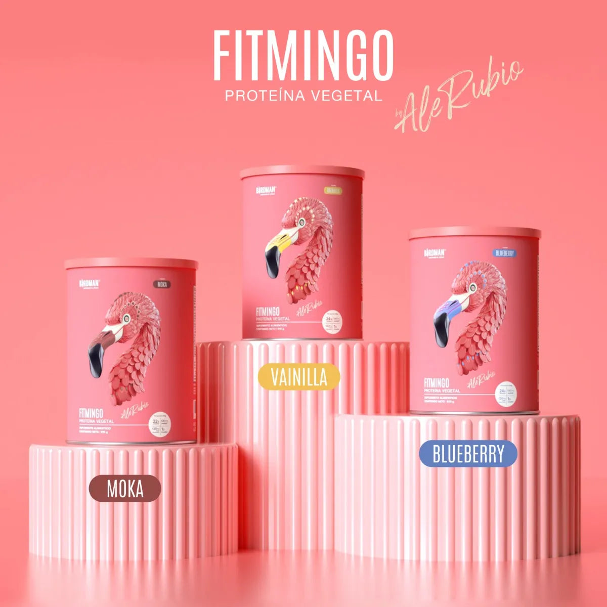 Birdman Proteína Vegetal Fitmingo 510g By Ale Rubio Sabor Moka