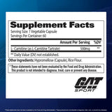 GAT Sport L-Carnitine 500 mg – Soporte Metabólico (60 Cápsulas)