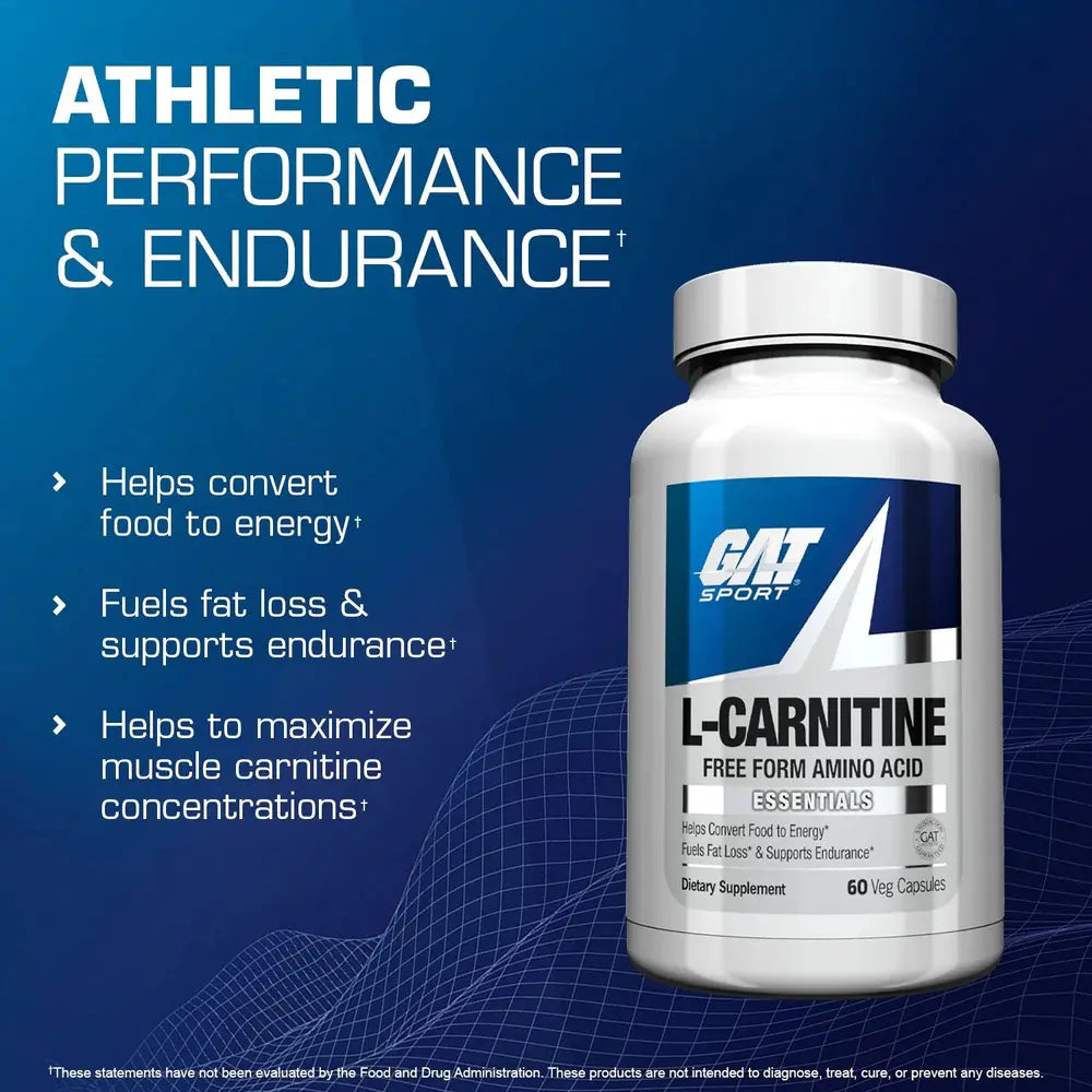 GAT Sport L-Carnitine 500 mg – Soporte Metabólico (60 Cápsulas)