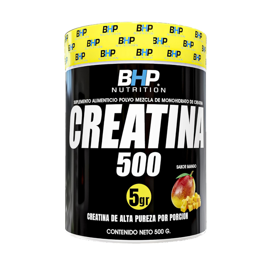 BHP NUTRITION- CREATINA MONOHIDRATADA SABOR MANGO 500grs