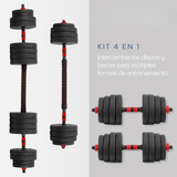 Set De Mancuernas Pesas Olympo Fit Ajustables 40kg Gym
