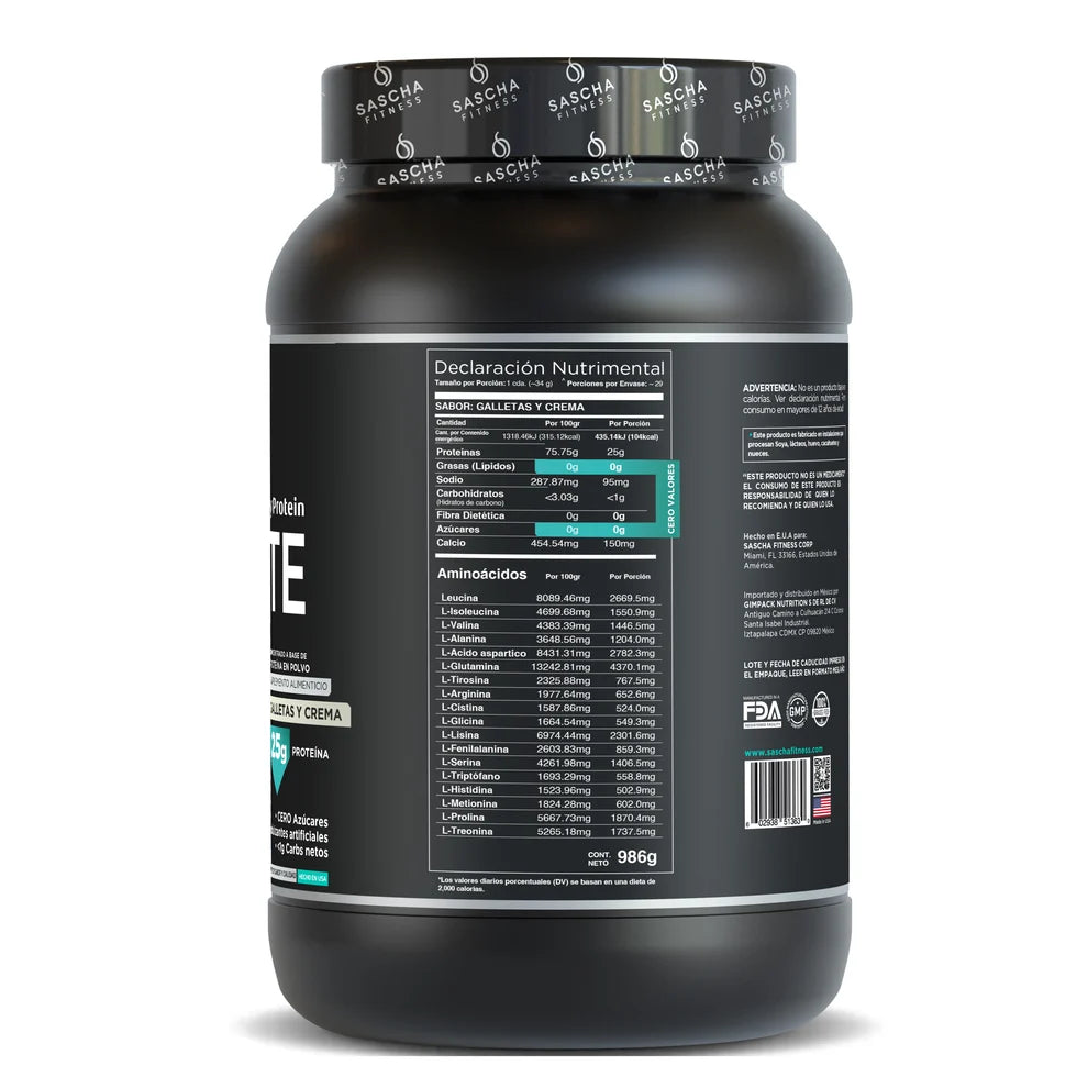 Sascha Fitness Hydrolyzed Whey Protein Isolate