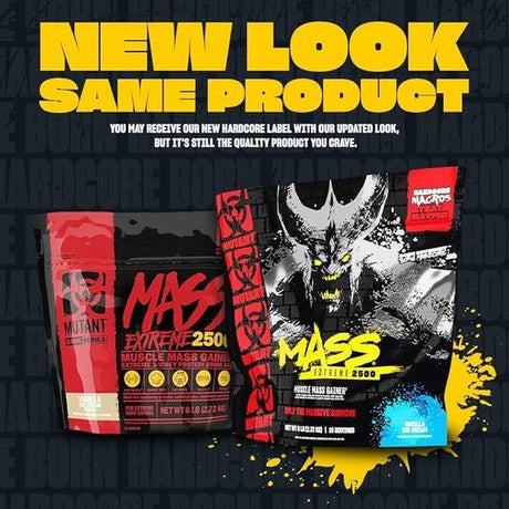 Mutant Mass Extreme Gainer 12 lb (5.4 kg) Sabor Vainilla Alto en Calorías | Suplementos Nutrihub Mutant