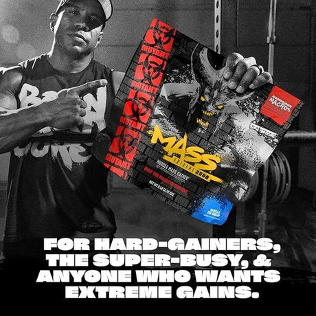 Mutant Mass Extreme Gainer 12 lb (5.4 kg) Sabor Vainilla Alto en Calorías | Suplementos Nutrihub Mutant