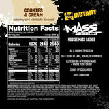 Mutant Mass Gainer 12 lb (5.4 kg) Sabor Cookies & Cream Alto en Calorías | Suplementos Nutrihub Mutant