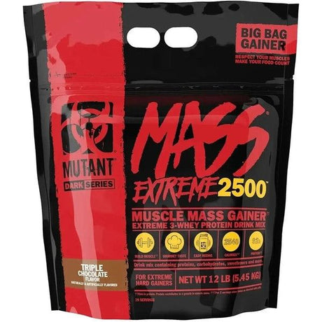 Mutant Mass Gainer 12 lb (5.4 kg) Sabor Triple Chocolate Alto en Calorías | Suplementos Nutrihub Mutant