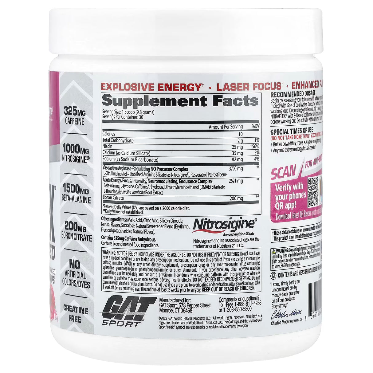 GAT Sport Nitraflex Advanced – Pre-Workout (30 Servicios)
