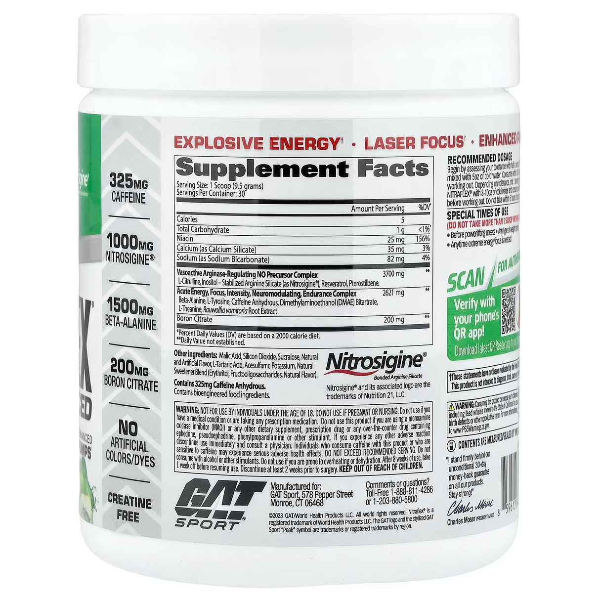 GAT Sport Nitraflex Advanced – Pre-Workout (30 Servicios)